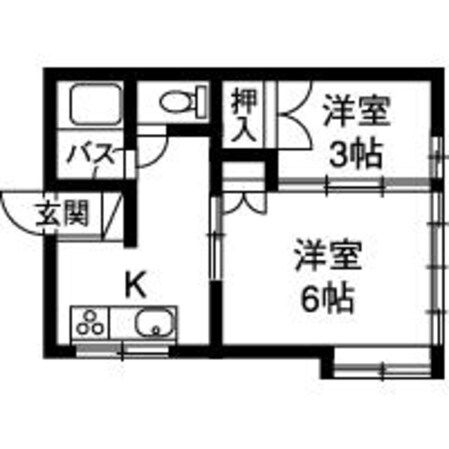 江南二丁目 徒歩1分 2階の物件間取画像